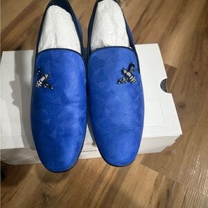 Aldo Vibrant Blue Men's Loafers with Embellished Detail